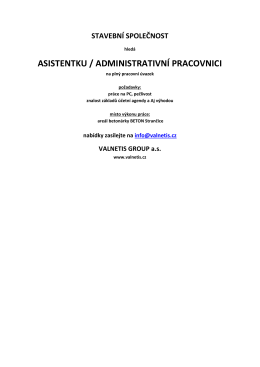 ASISTENTKU / ADMINISTRATIVN&Iacute; PRACOVNICI