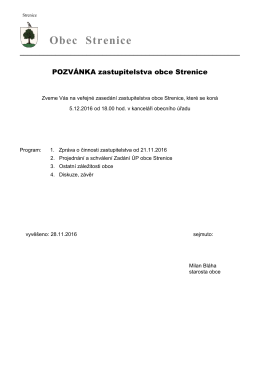 dne 5.12.2016 - Obec Strenice