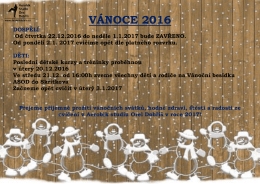 vánoce 2016 - Aerobik studio Orel Dobříš