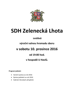 Více... - Obec Zelenecká Lhota