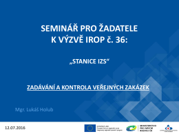 Zadávání a kontrola veřejných zakázek