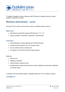 Windows administr&aacute;tor &ndash; junior