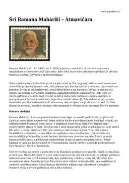 &Scaron;r&iacute; Ramana Mah&aacute;ri&scaron;i &ndash; &Aacute;tmavič&aacute;ra