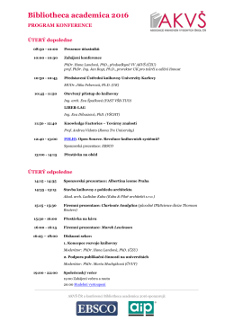 Program konference ke stažení