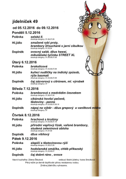 týden od 30. 11. do 4. 12.