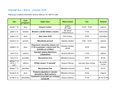 Kalendář akcí v Bílovci – prosinec 2016