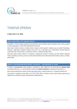 tisková zpráva - Liberecký kraj