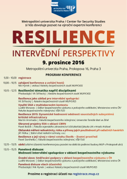 intervědn&iacute; perspektivy - Metropolitn&iacute; univerzita Praha