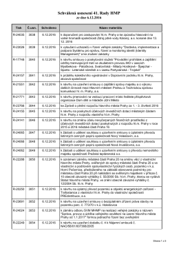 přehled usnesení