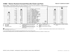 Celolinkový vývěsný jízdní řád veřejné linkové dopravy - ca