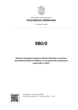 980/0 - Poslanecká sněmovna