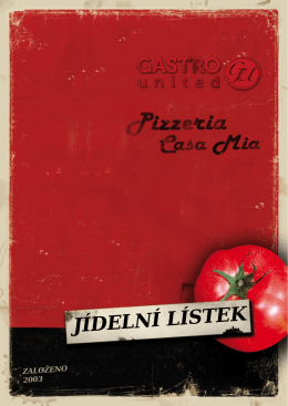 jídelní lístek - GASTRO UNITED HODONÍN