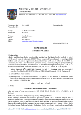 Stavebn&iacute; povolen&iacute;