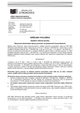 Veřejn&aacute; vyhl&aacute;&scaron;ka