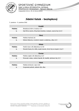 SPORTOVN&Iacute; GYMN&Aacute;ZIUM J&iacute;deln&iacute; l&iacute;stek