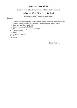 ve čtvrtek 15.12.2016 v 15:00 hod.