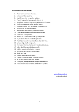 Cvičen&iacute; na př&iacute;sudek 1