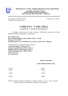 veřejná vyhláška