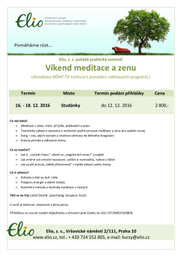 Víkend meditace a zenu