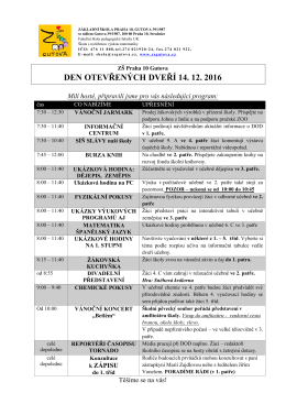 den otevřených dveří 14. 12. 2016