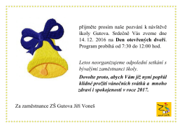 přijměte prosím naše pozvání k návštěvě školy Gutova