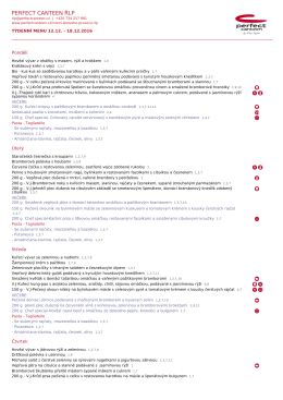 týdenní menu - Perfect Canteen
