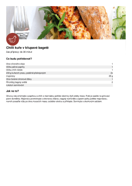 Chilli kuře v křupav&eacute; bagetě