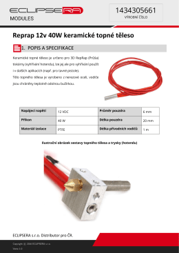 Reprap 12v 40W keramické topné těleso