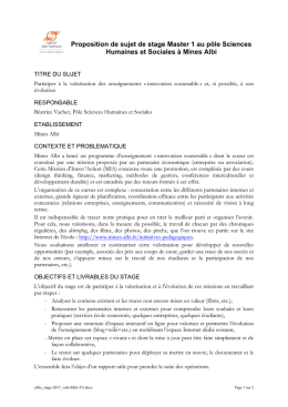 Télécharger la fiche du poste - Ecole des Mines d`Albi