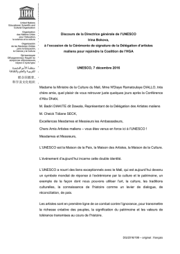 Le Directeur g&eacute;n&eacute;ral - unesdoc