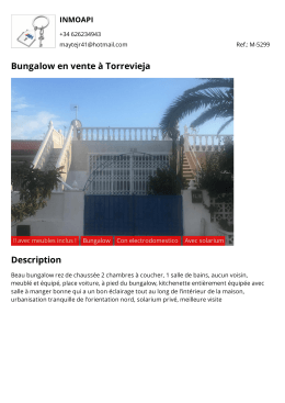 Bungalow en vente à Torrevieja - INMO-API
