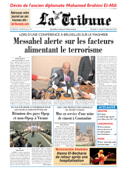 Messahel alerte sur les facteurs alimentant le terrorisme