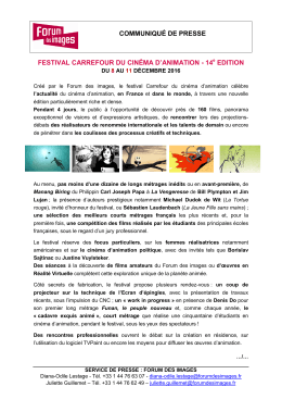 FESTIVAL CARREFOUR DU CIN&Eacute;MA D`ANIMATION
