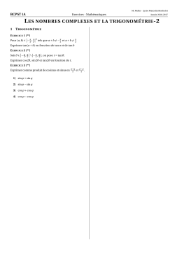 Exercices - Mathématiques
