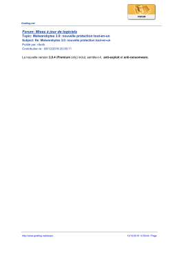 Forum: Mises &agrave; jour de logiciels