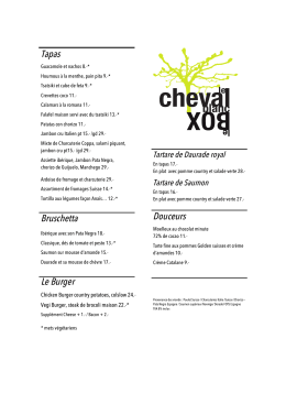 Voir la carte des tapas