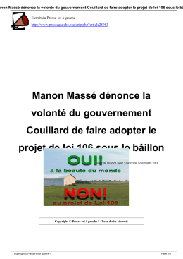 Manon Massé dénonce la volonté du gouvernement Couillard de