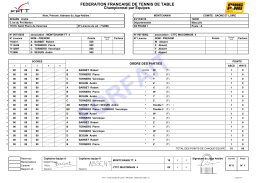 La feuille de match