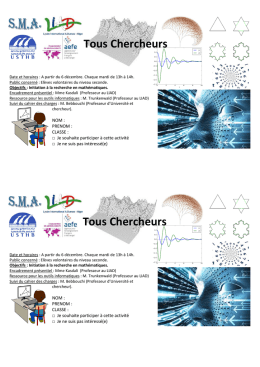 Tous Chercheurs Tous Chercheurs