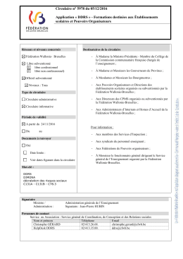 N°5978 du 5/12/2016 - Le portail de l`Enseignement en Fédération