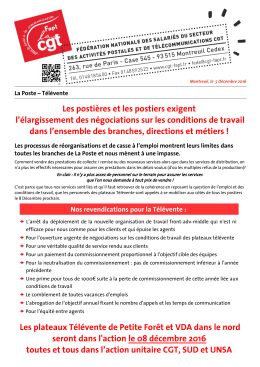 Télécharger le tract Télévente