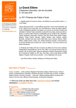Le Printemps des Poètes