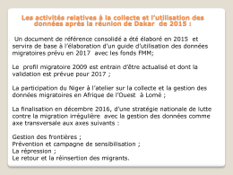 enquete nationale sur la migration au niger (enami) 2011