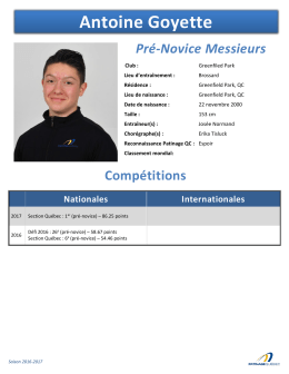 Goyette, Antoine - Patinage Qu&eacute;bec