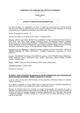 N° 62 Mise à disposition de personnel au SYDED à compter du 1er