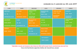 Voir l`horaire - Tu perds tu gagnes Estrie