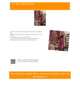 J`ai choisi pour une amie&hellip;