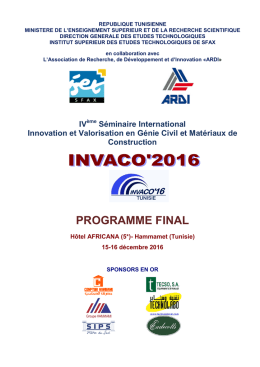 T&eacute;l&eacute;charger le programme INVACO 2016
