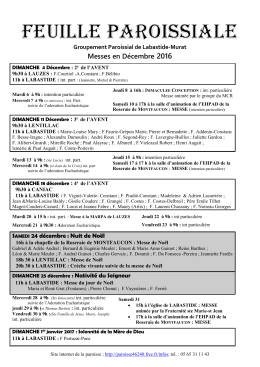 Messes en Décembre 2016 - Pagesperso