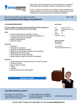 Commercial/administratif bilingue français/allemand